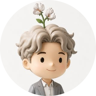 はなパパのアイコン。頭に白い花をのせたキャラクター